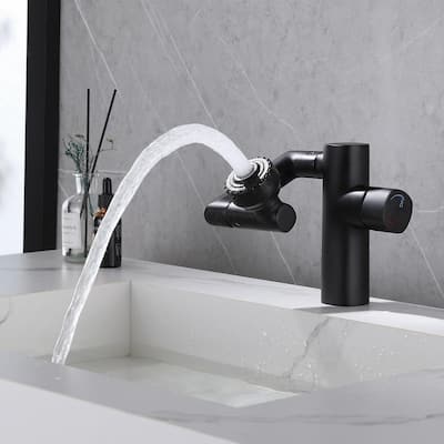Single Handle Bathroom Sink Faucet with Sprayer Single Hole Matte Black Bathroom Faucets Modern Basin Vanity Taps