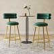 preview thumbnail 4 of 16, Christopher Knight Home - Oliver velvet 27.65-Inch Counter Stool with Iron Frame, Set of 2