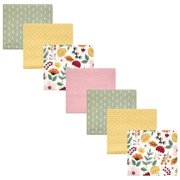 slide 1 of 1, Hudson Baby Infant Girl Cotton Flannel Receiving Blankets Bundle, Fall Botanical, One Size - Fall Botanical - One Size One Size - Fall Botanical