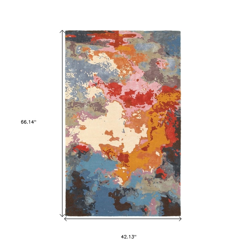 HomeRootsAbstract Industrial Rectangle Area Rug