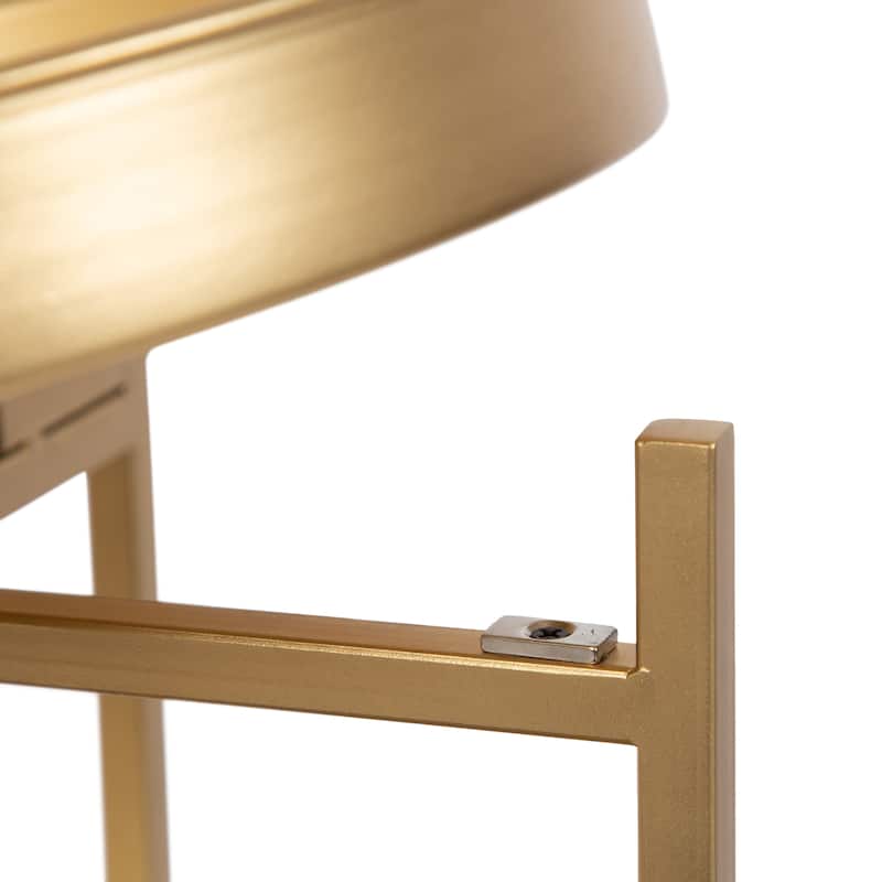 Kate and Laurel Celia Round Metal Bar Cart