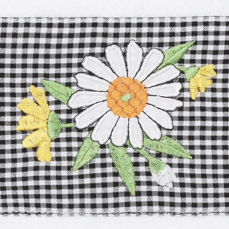 Authentic Hotel and Spa 100% Turkish Cotton Daisy 3PC Embellished Towel Set