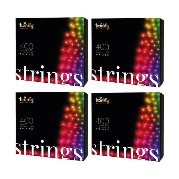 Twinkly 400 LED RGB Multicolor 105' Decor String Lights, Bluetooth WiFi
