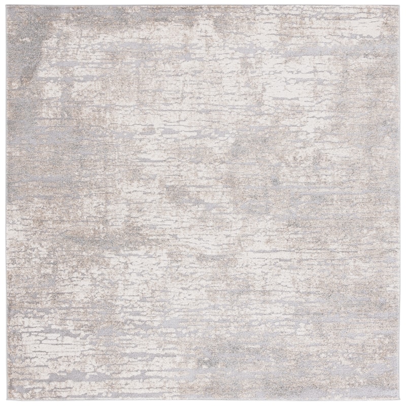 SAFAVIEH Spirit Millicent Modern Abstract Rug - 6'7" Square - Taupe/Ivory