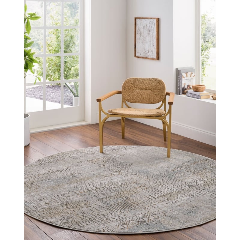 Livabliss Brunswick Rustic Area Rug - 9' x 12'2" - Grey/Brown