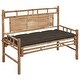 preview thumbnail 1 of 9, vidaXL Patio Bench with Cushion 47.2" Bamboo