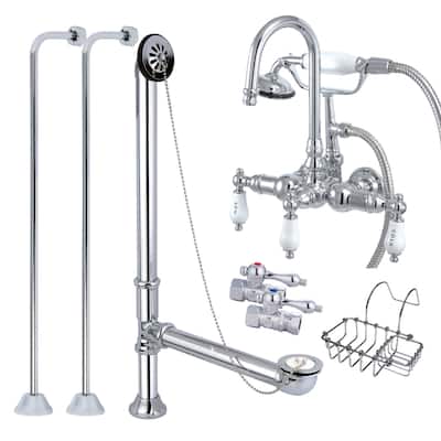 Kingston Brass Vintage Free Standing Clawfoot Tub Filler with 1.8 GPM