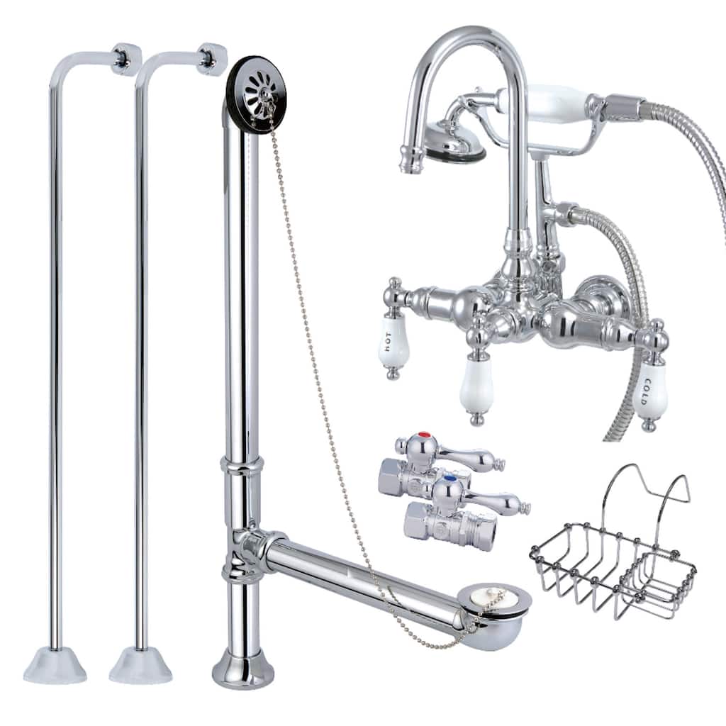 Kingston Brass Vintage Free Standing Clawfoot Tub Filler with 1.8 GPM