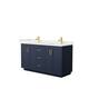 Option Dark Blue, Gold Trim, White Quartz Top