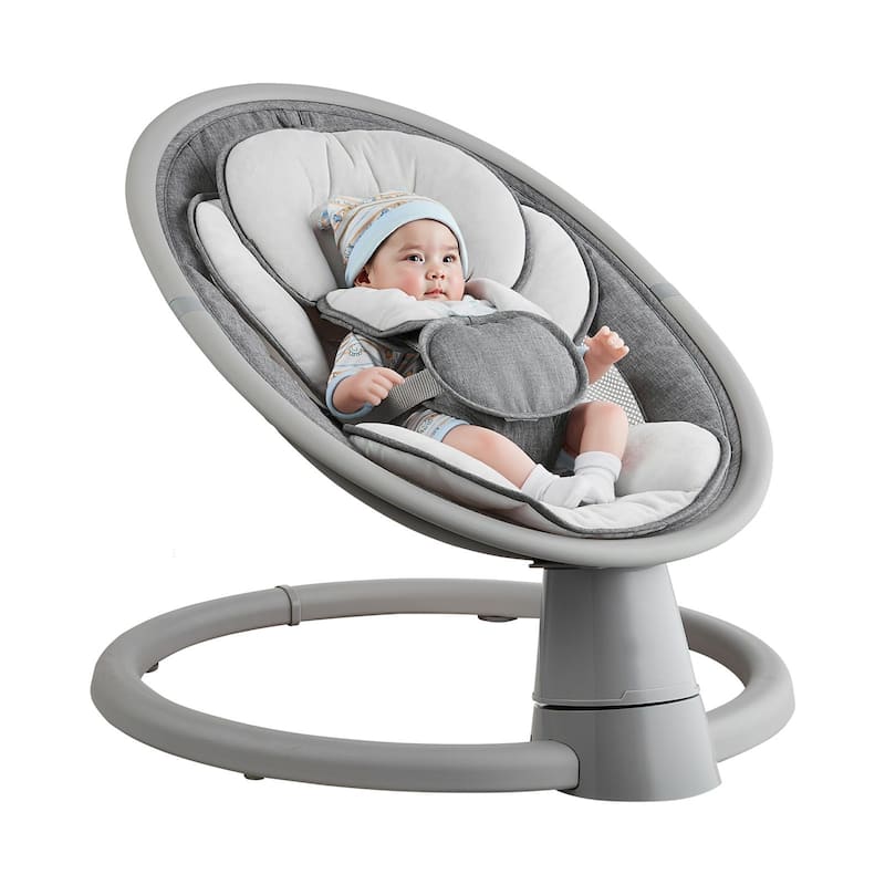Portable Baby Swing for Newborns with Bluetooth Music and 5 Speeds Remote Washable Seat - 27.17" L x 24.02" W x 20.47" H