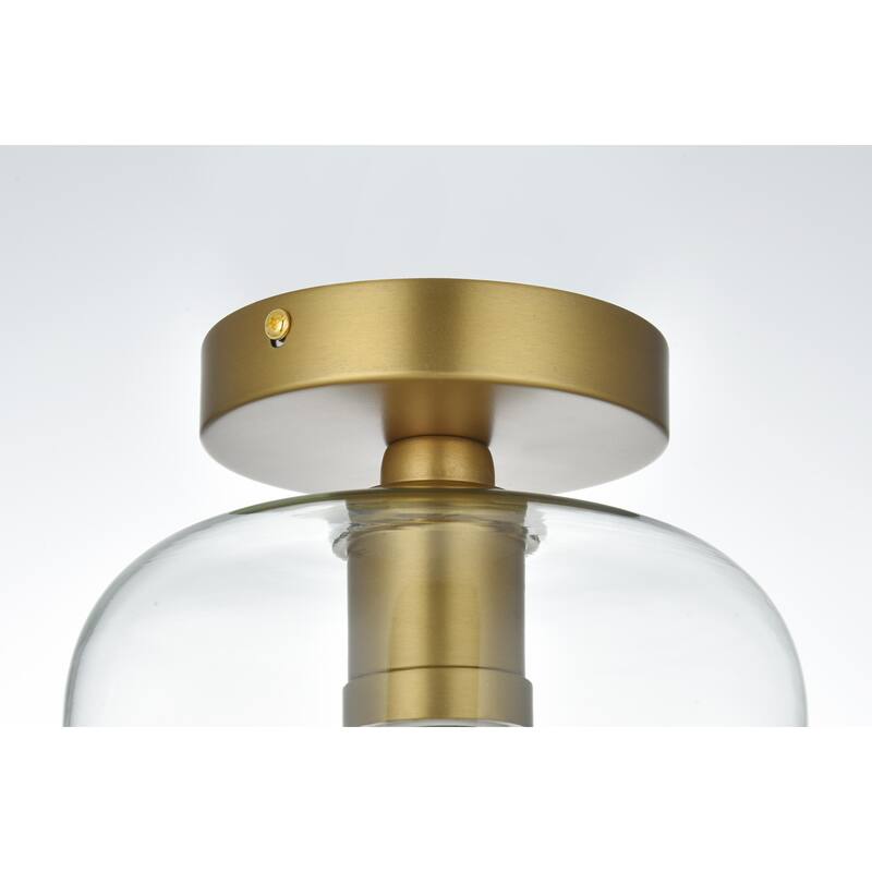 Collins 1-light Glass Cylinder Shade Flush Mount Fixture