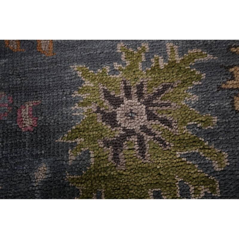 All-Over Floral Oushak Indian Area Rug Handmade Wool Carpet - 8'0"x 9'10"