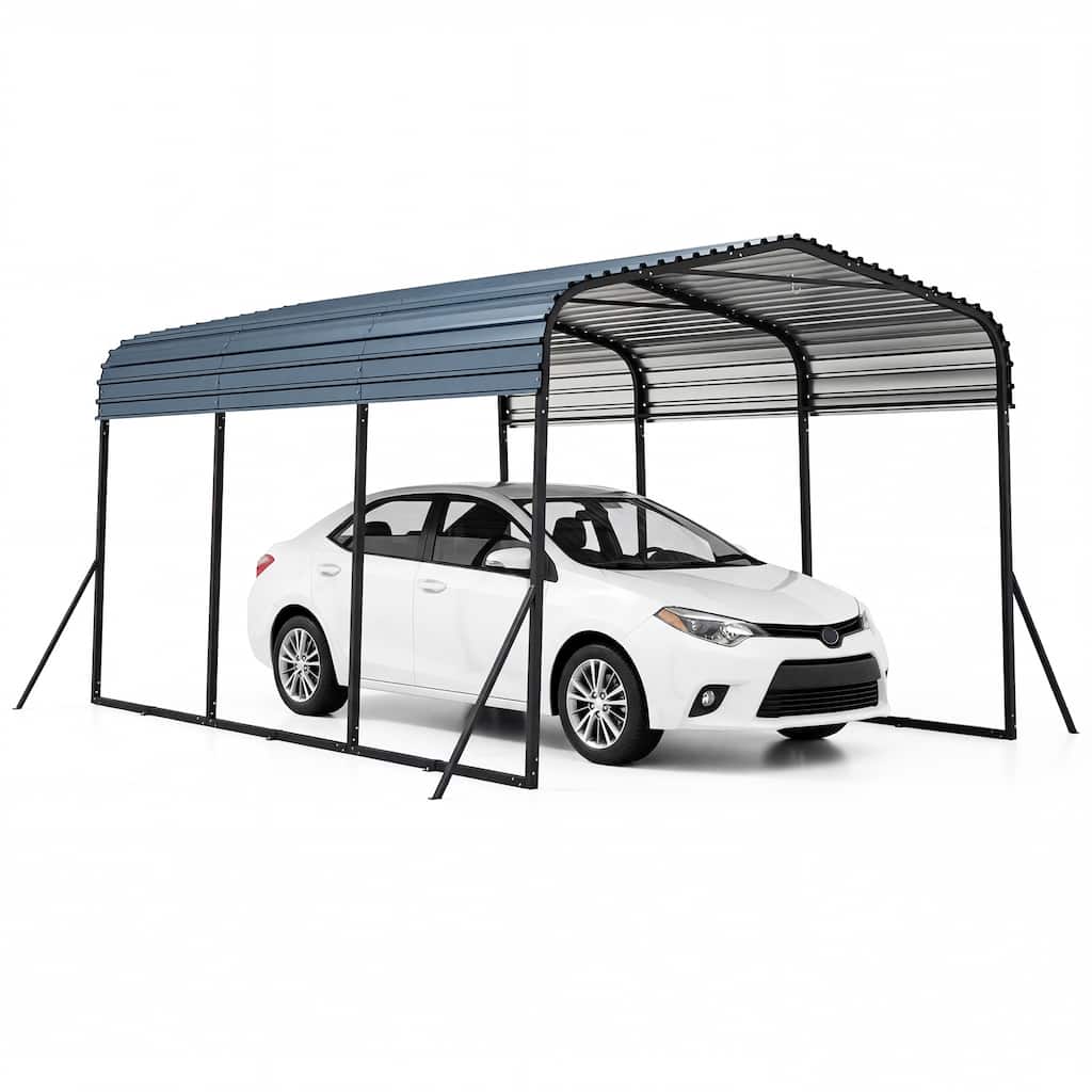 Gymax Heavy-Duty CarportOutdoor Galvanized Steel Garage Car Shelter