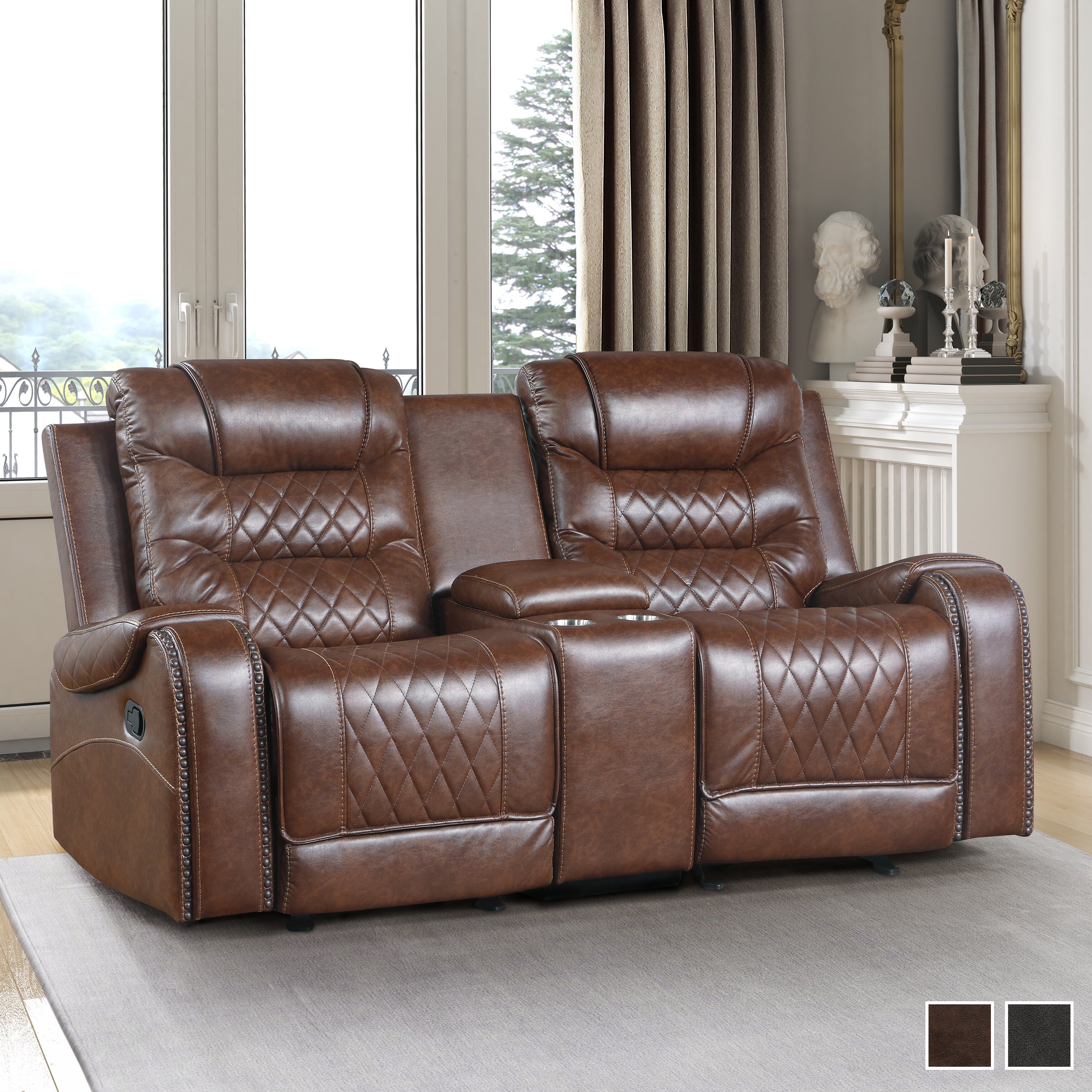 Fremont & Park Lenci Double Glider Reclining Loveseat - On Sale