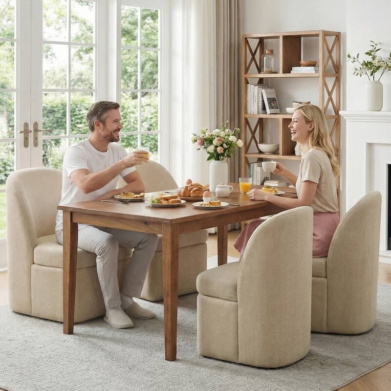 INK+IVY Lyra Dining Chair with Castors - N/A