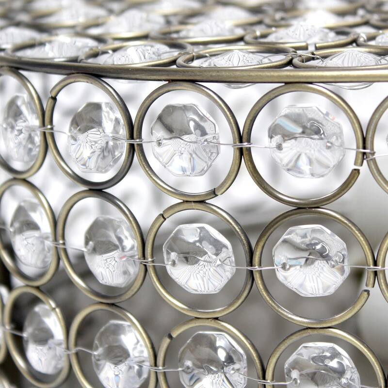 12" Round Flush Mount Ceiling Light - Antique Brass 2-Light Fixture - Bedroom, Living Room, Hallway Decor - 12