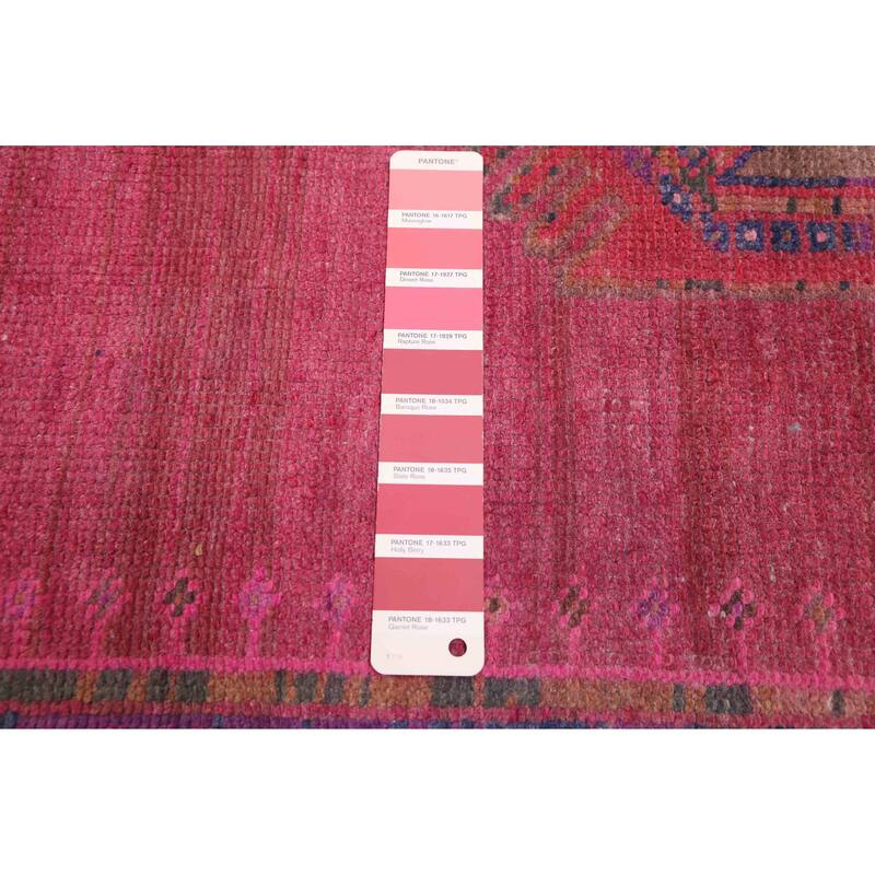 ECARPETGALLERY Hand-knotted Antalya Vintage Dark Pink Wool Rug - 5'4 x 9'2