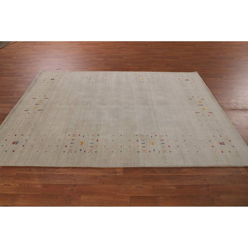 Tribal Gabbeh Oriental Area Rug Handmade Wool Carpet - 5'6"x 7'10"