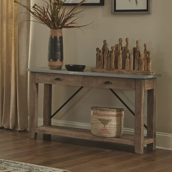 Carbon Loft Blitz 50-inch Wood and Zinc Metal Console Table ...