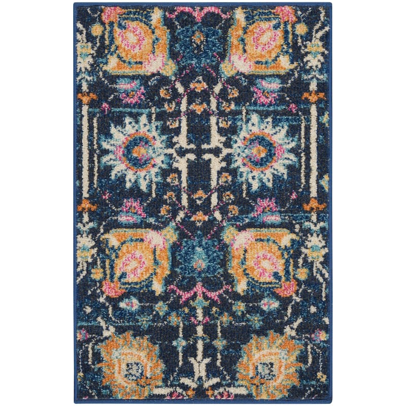 Nourison Passion Boho French Country Floral Area Rug.