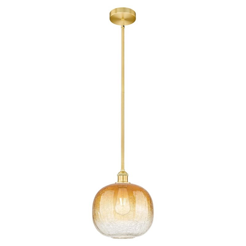Innovations Lighting Endless Possibilities Edison - Brookhaven Sphere - 1 Light 11" Stem Hung Mini Pendant - Satin Gold/Amber