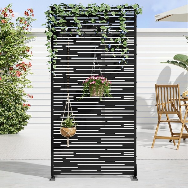 Dovelina 6ft.x 4ft. Outdoor Freestanding Metal Privacy Screen