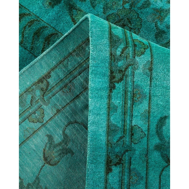 Contemporary Overdyed Wool Hand Knotted Area Rug - 6' 9" x 9' 10"