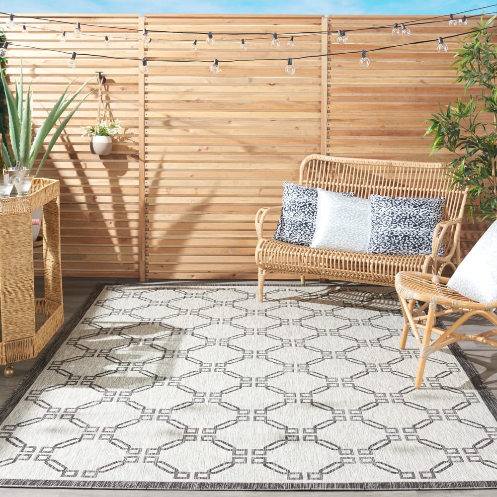 Nourison Garden Party Geometric Casual Indoor/Outdoor Area Rug