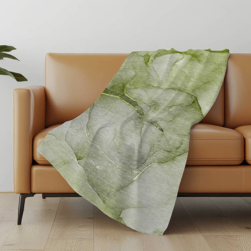Premium Machine Washable Abstract Modern Sherpa Throw Blanket