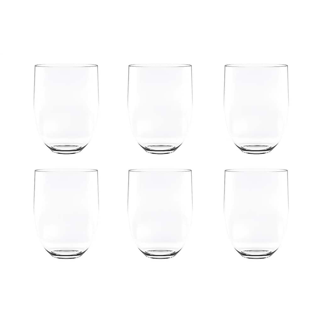 Quatro Stemless DOF New MS, Clear, Set of 6 Drinkware