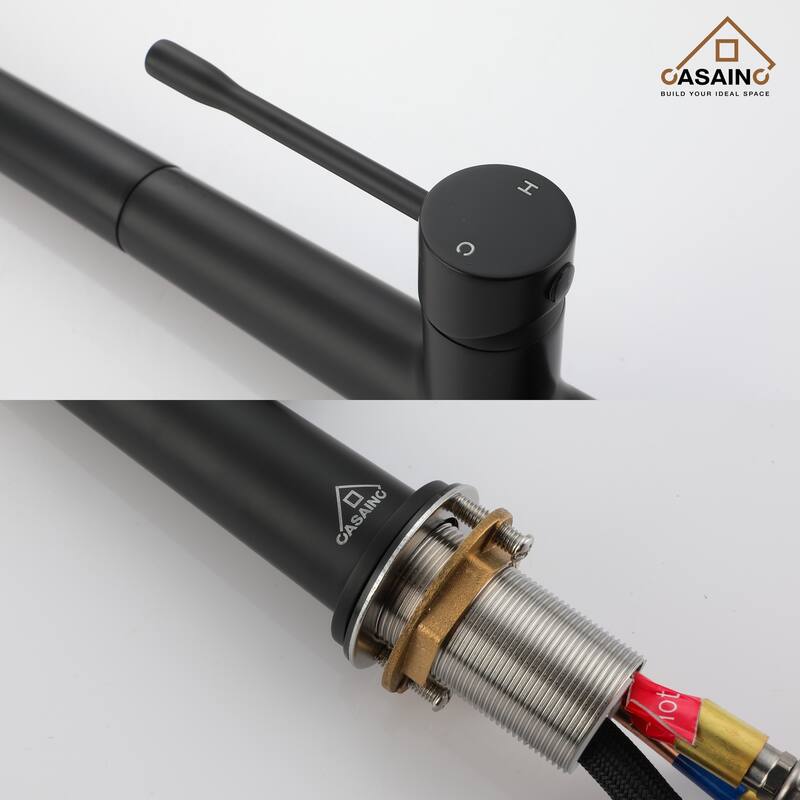 Single Handle Pull-Down Sprayer Kitchen Faucet
