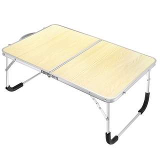 Foldable Laptop Table, Portable Lap Desk Picnic Bed Tables, Wood Color ...