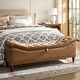 preview thumbnail 24 of 38, Zona 59"W Traditional Faux Leather Tufted Upholstered Storage Bench With Soild Wood Legs and Nailhead Trim By HULALA HOME