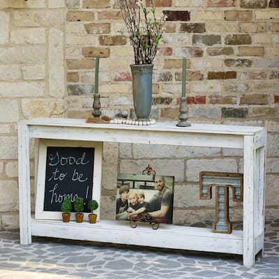Rustic Farmhouse Handmade Reclaimed Wood Sofa Console Table