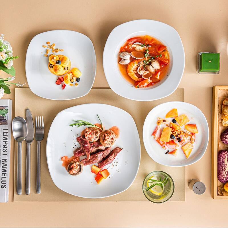 MALACASA Elisa 24-Piece Dinnerware Set (Service for 6)