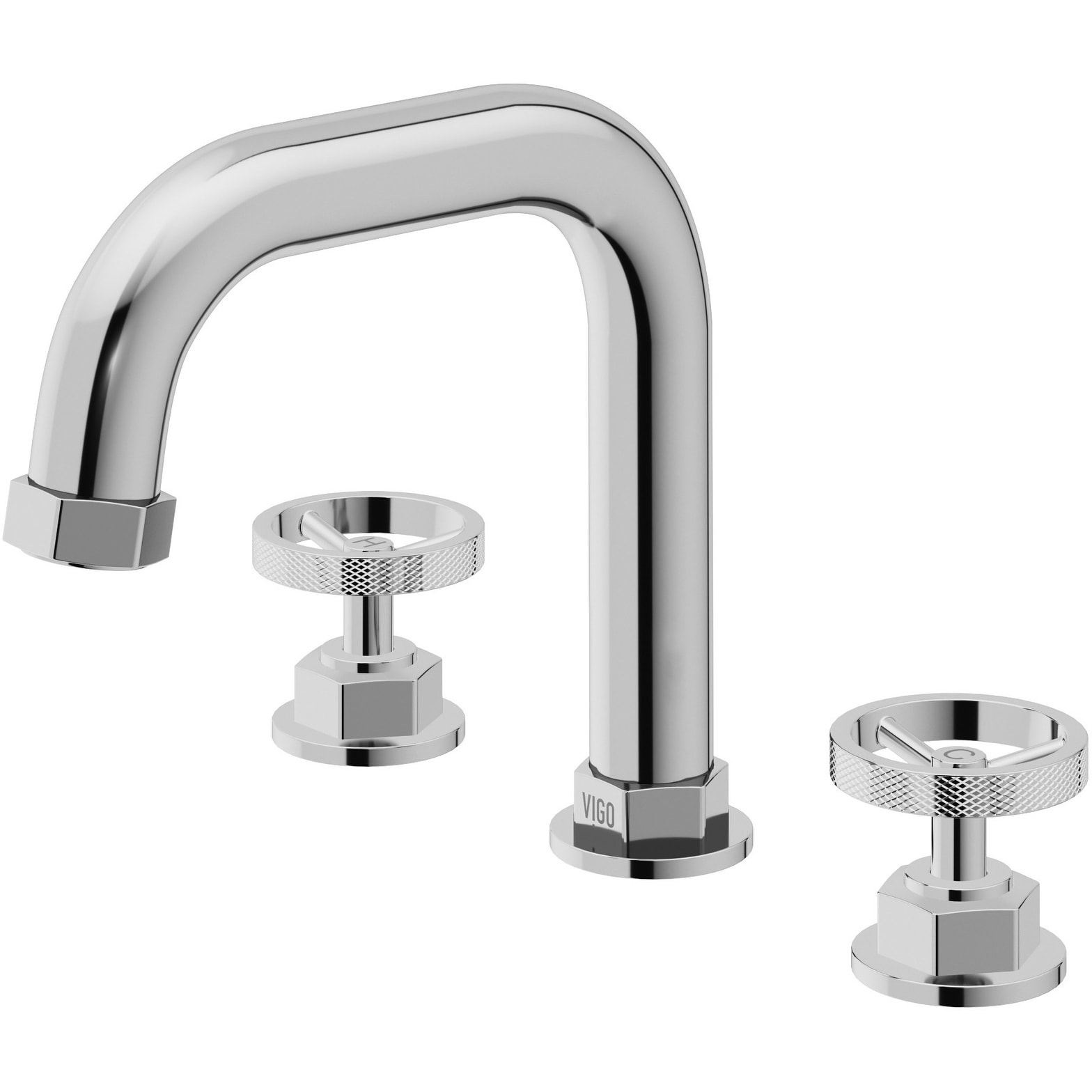 Vigo VG01305 Hart 1.2 GPM 8" Double Handle Widespread Bathroom Faucet