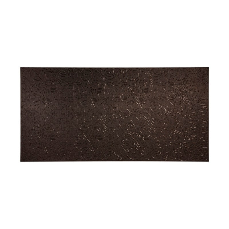 FASÄDE Damask 4-foot x 8-foot PVC Wall Panel in Smoked Pewter - Brown - 4 x 8