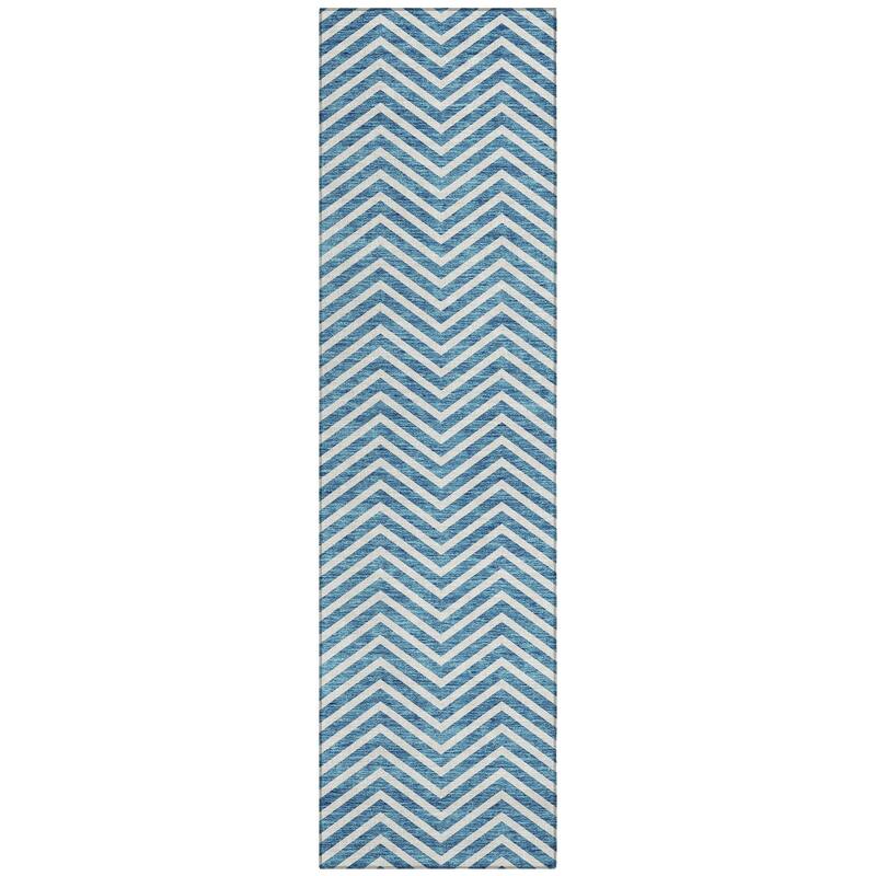 Machine Washable Indoor/ Outdoor Chantille Chevron Stripe Rug