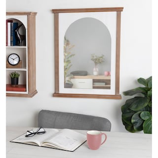 Kate and Laurel Brenna Wood Framed Arch Wall Mirror