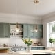preview thumbnail 3 of 14, Modern Gold 1-Light Pendant Light with Textured Glass for Kitchen Island Bedroom - D11" x H67.9" Max