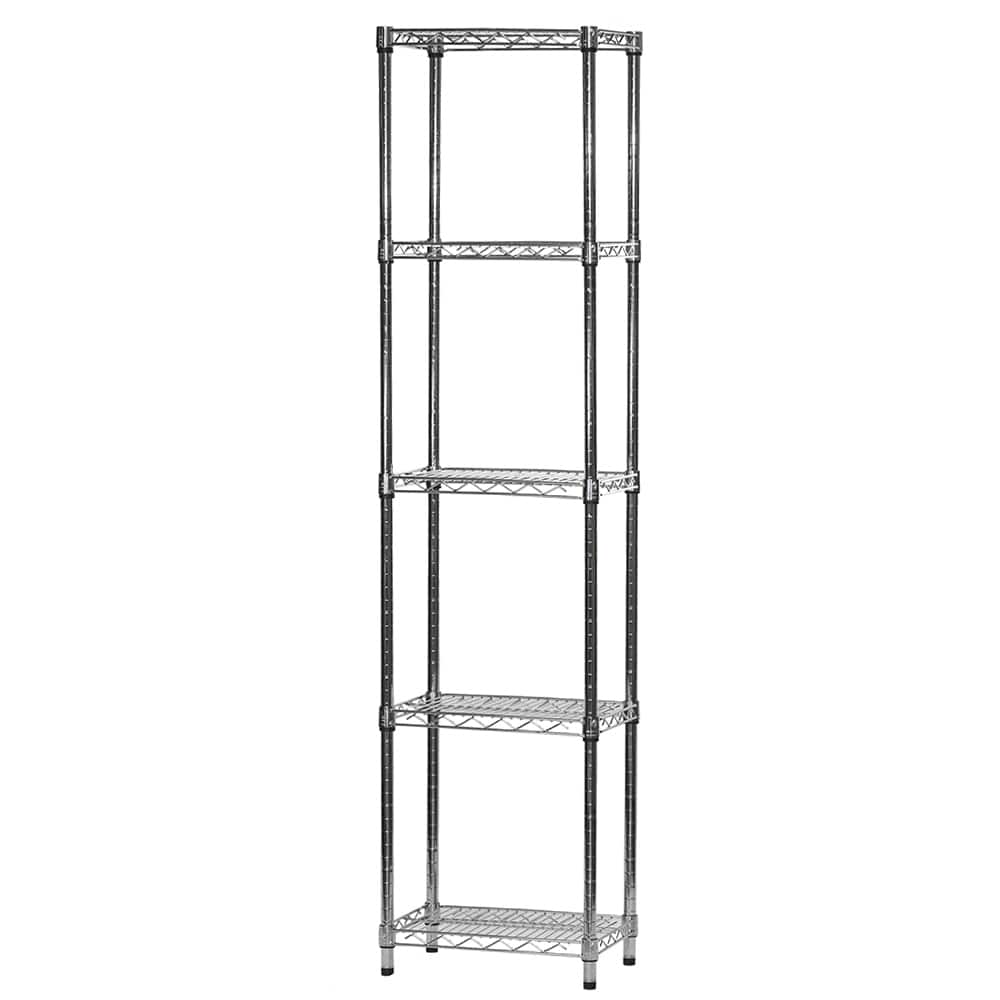 Shelving.com Chrome Wire Shelving with 5 Shelves - 12"d x 18"w