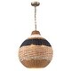 preview thumbnail 4 of 6, Dylan 14" Wide 3-Light Chandelier Woven Shade Modern/Contemporary Dome Hanging Pendant Light - 18 Wide