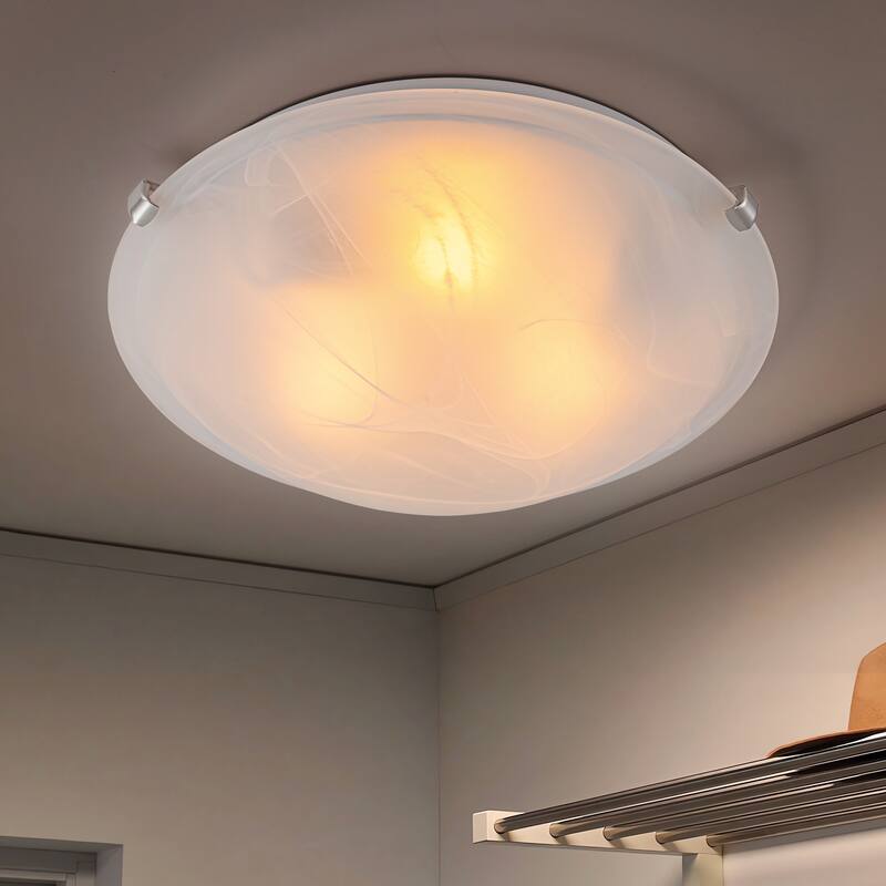 C Cattleya Flush Mount Ceiling Light with Clouded Glass