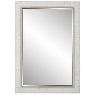 Uttermost Cape Whitewashed Rattan Mirror - 29"x 40.75"