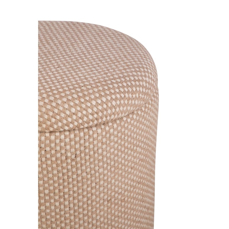 Handwoven Fabric Storage Ottoman