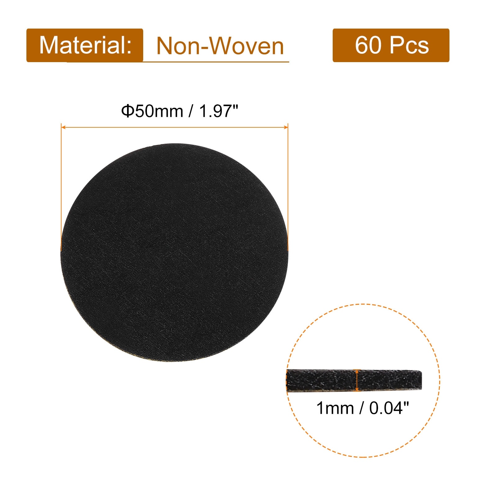 Round Felt Circles, Felt Fabric Sticker Self-Adhesive Felt Pads