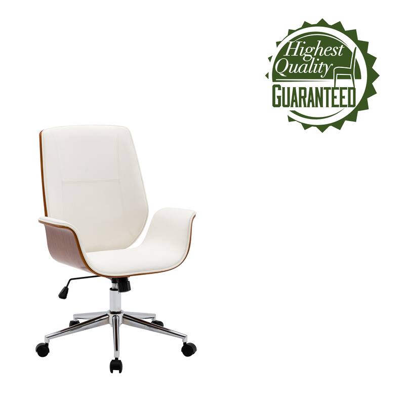 Porthos Home Nole Office Chair, PU Leather, Height Adjustable Seat