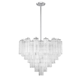 Addis 12 Light Polished Chrome Chandelier - 26.75"W x 21.5"H x 26.75"D