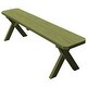 preview thumbnail 6 of 7, Pressure Treated Pine 5' Crossleg Bench Linden Leaf Stain