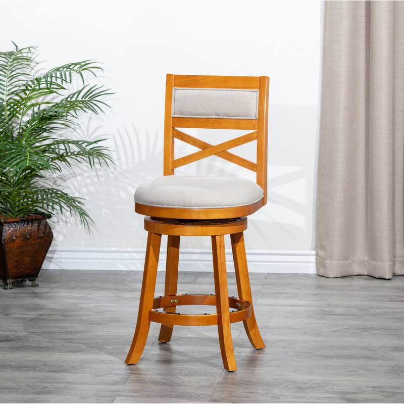 30" Bar Height X-Back Swivel Stool
